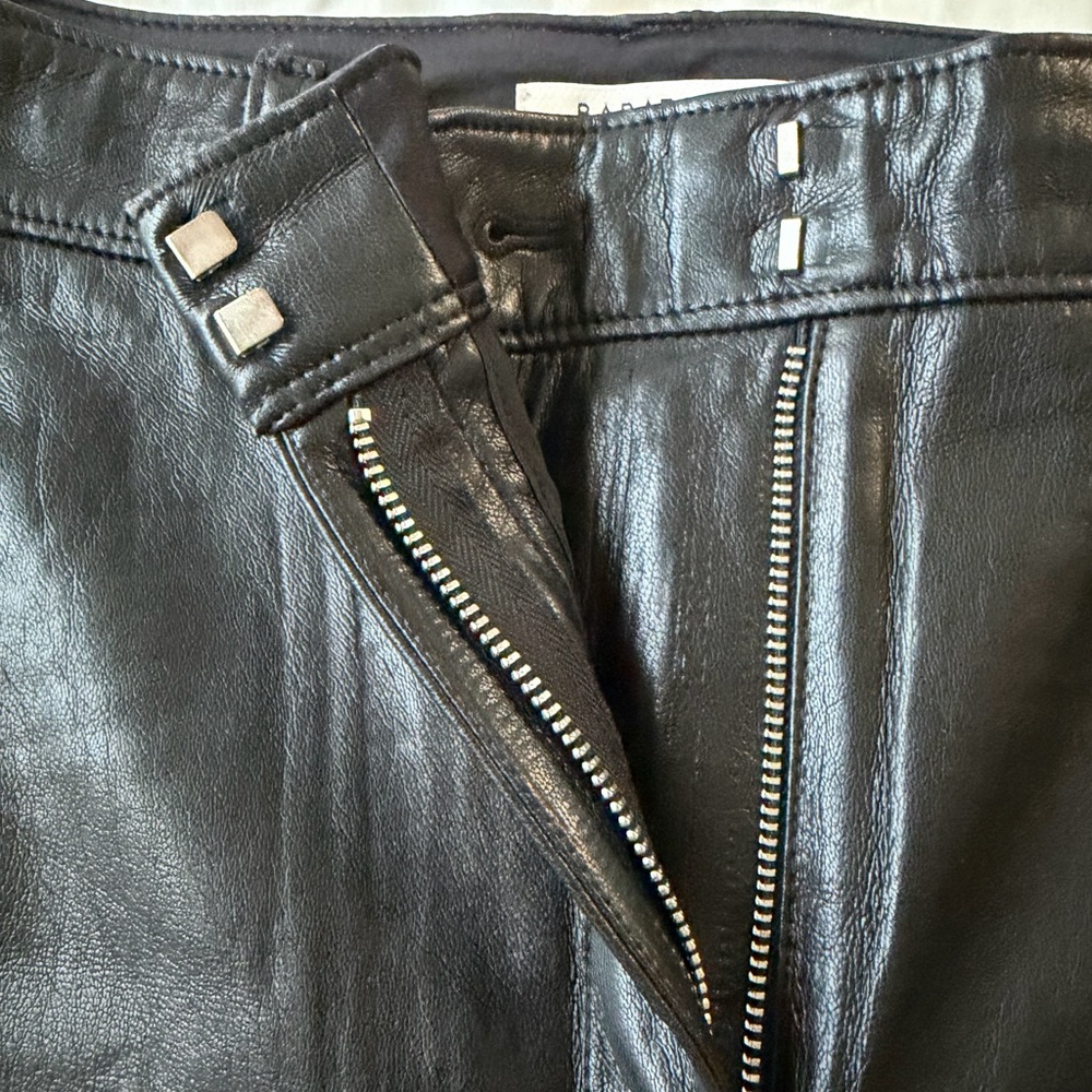 BABATON Black Leather Trousers